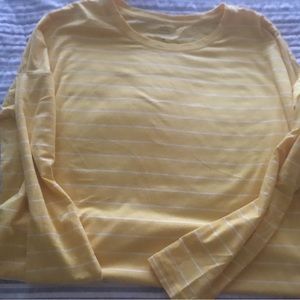 Banana Republic yellow white striped shirt Just reduced